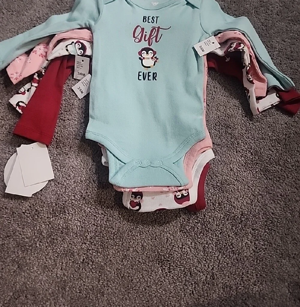 Koalababy - Set Of 4 Long-Sleeve Holiday Onesies 3/6M